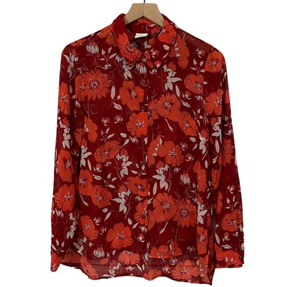 CAbi Hothouse Blouse (Style #3766) - Scarlet Flower - Medium - Picture 1 of 15